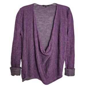 Eileen Fisher Women's Cowl Neck Alpaca Wool Marled Sweater Petite Size XS